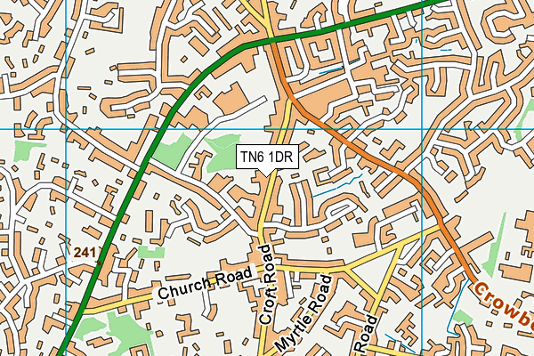 TN6 1DR map - OS VectorMap District (Ordnance Survey)
