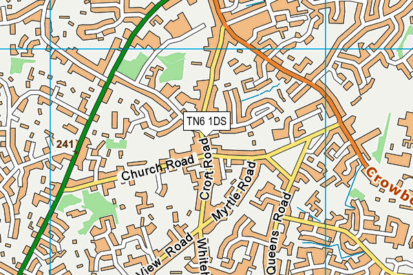 TN6 1DS map - OS VectorMap District (Ordnance Survey)