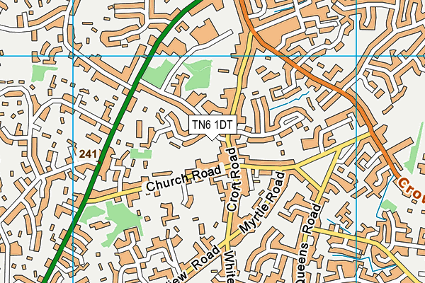 TN6 1DT map - OS VectorMap District (Ordnance Survey)