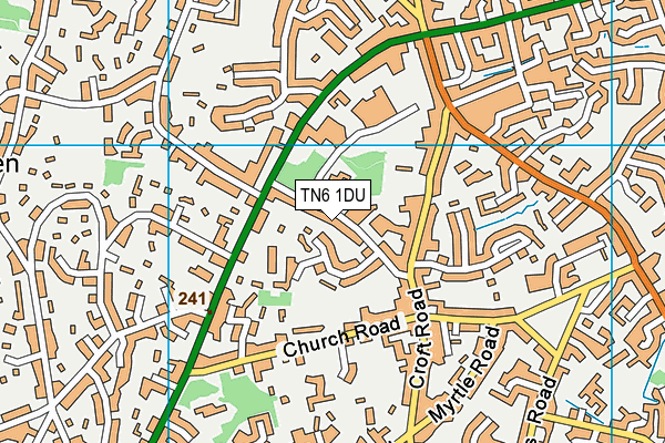 TN6 1DU map - OS VectorMap District (Ordnance Survey)