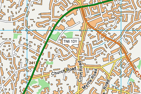 TN6 1DY map - OS VectorMap District (Ordnance Survey)