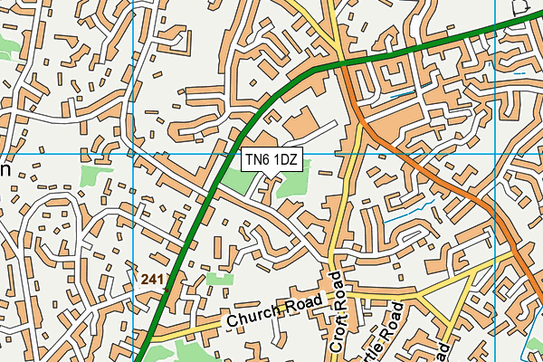 TN6 1DZ map - OS VectorMap District (Ordnance Survey)