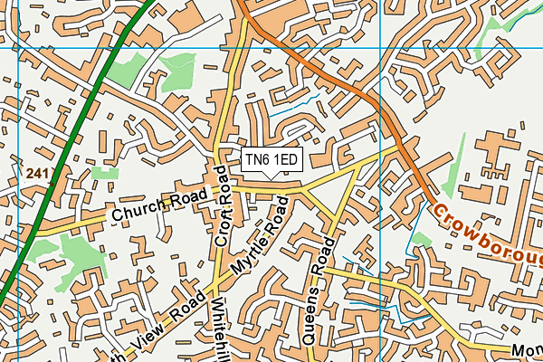 TN6 1ED map - OS VectorMap District (Ordnance Survey)