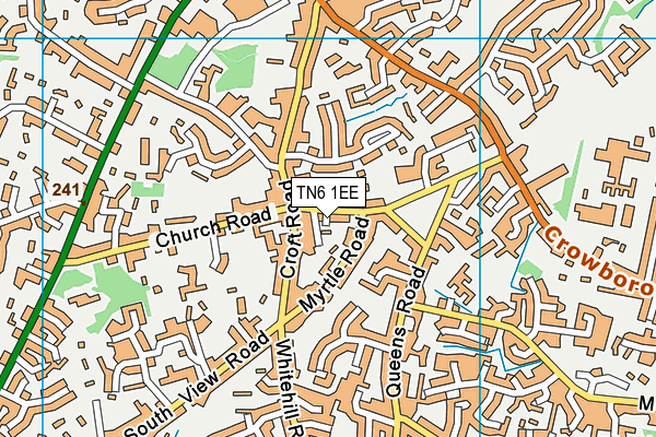 TN6 1EE map - OS VectorMap District (Ordnance Survey)