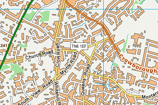 TN6 1EF map - OS VectorMap District (Ordnance Survey)