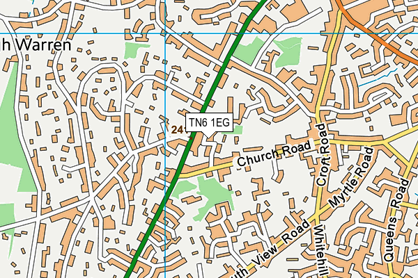 TN6 1EG map - OS VectorMap District (Ordnance Survey)