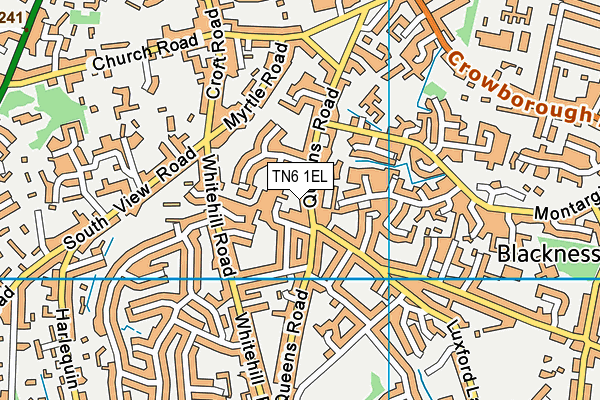 TN6 1EL map - OS VectorMap District (Ordnance Survey)