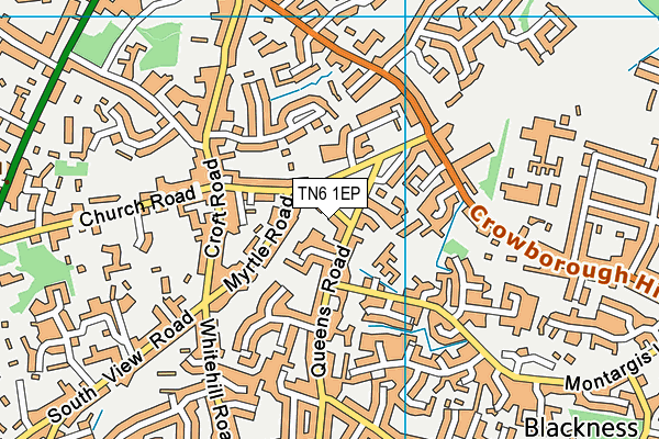 TN6 1EP map - OS VectorMap District (Ordnance Survey)