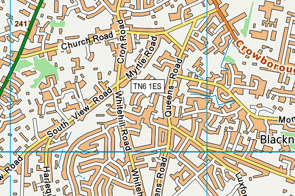 TN6 1ES map - OS VectorMap District (Ordnance Survey)