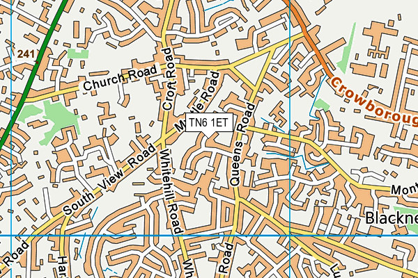 TN6 1ET map - OS VectorMap District (Ordnance Survey)