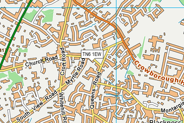 TN6 1EW map - OS VectorMap District (Ordnance Survey)