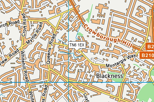 TN6 1EX map - OS VectorMap District (Ordnance Survey)