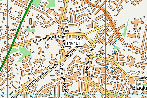 TN6 1EY map - OS VectorMap District (Ordnance Survey)