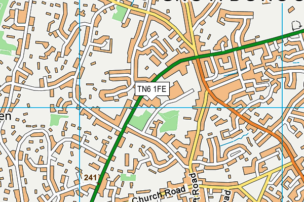 TN6 1FE map - OS VectorMap District (Ordnance Survey)