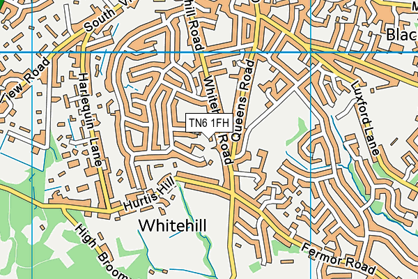 TN6 1FH map - OS VectorMap District (Ordnance Survey)