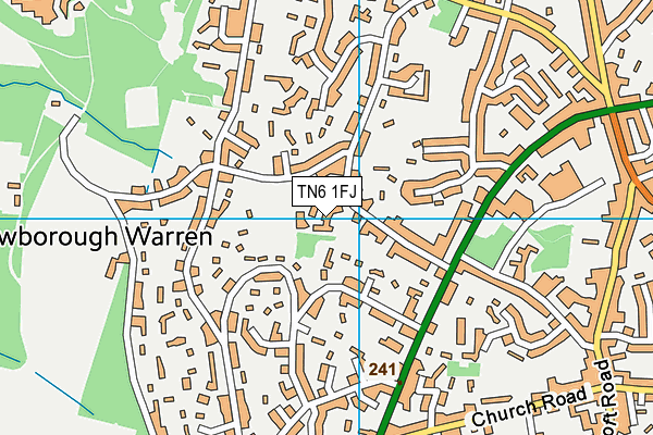 TN6 1FJ map - OS VectorMap District (Ordnance Survey)