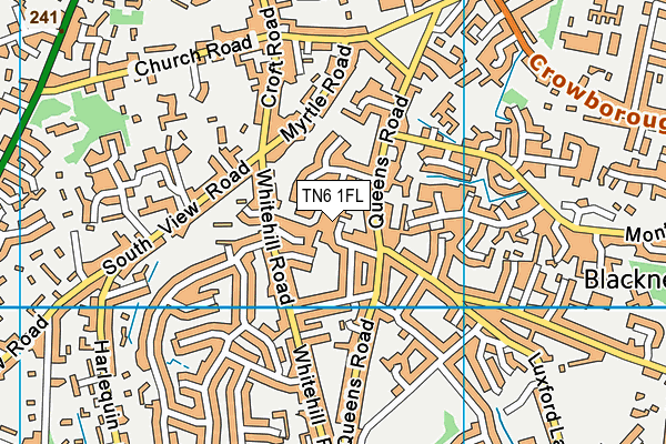 TN6 1FL map - OS VectorMap District (Ordnance Survey)