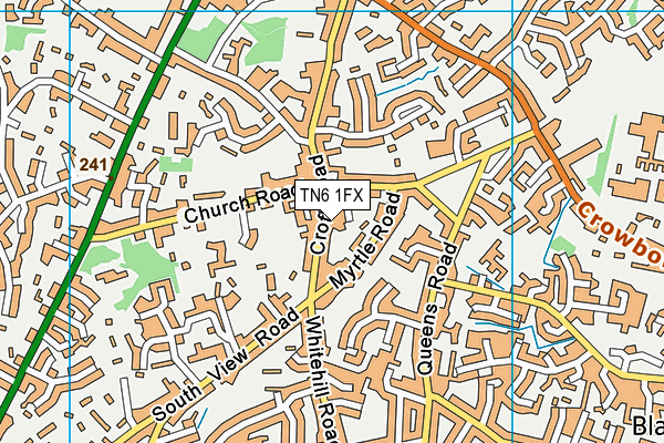 TN6 1FX map - OS VectorMap District (Ordnance Survey)