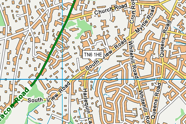 TN6 1HE map - OS VectorMap District (Ordnance Survey)