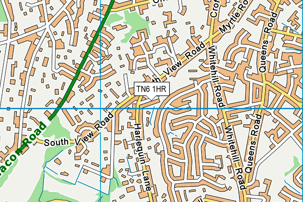 TN6 1HR map - OS VectorMap District (Ordnance Survey)