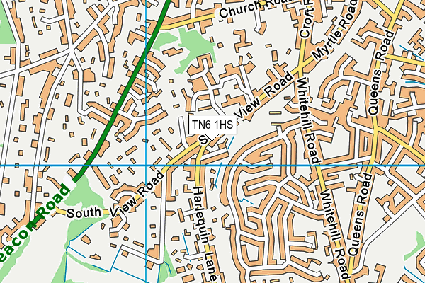 TN6 1HS map - OS VectorMap District (Ordnance Survey)