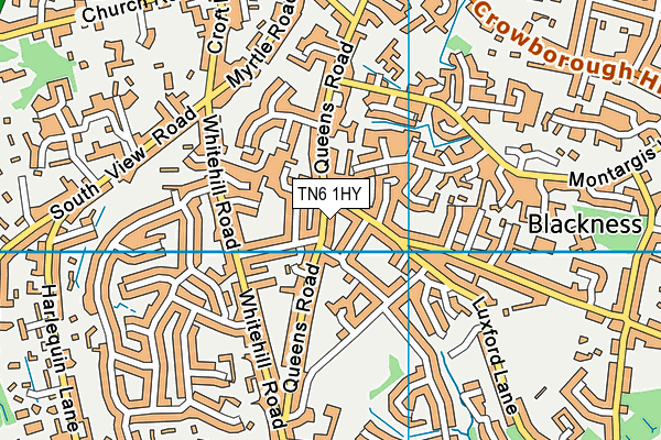 TN6 1HY map - OS VectorMap District (Ordnance Survey)