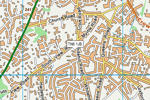 TN6 1JB map - OS VectorMap District (Ordnance Survey)