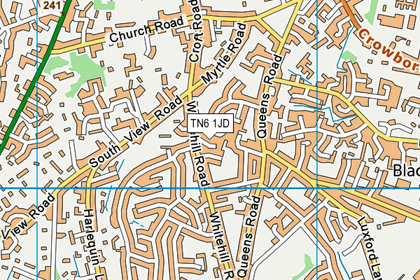TN6 1JD map - OS VectorMap District (Ordnance Survey)