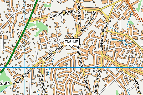 TN6 1JE map - OS VectorMap District (Ordnance Survey)