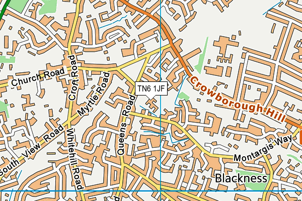TN6 1JF map - OS VectorMap District (Ordnance Survey)