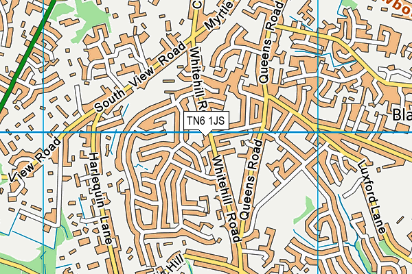 TN6 1JS map - OS VectorMap District (Ordnance Survey)