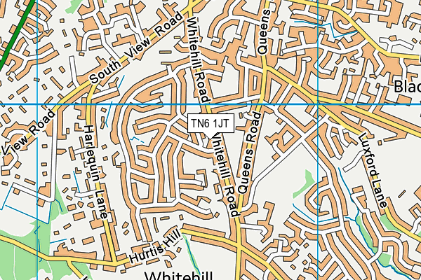 TN6 1JT map - OS VectorMap District (Ordnance Survey)