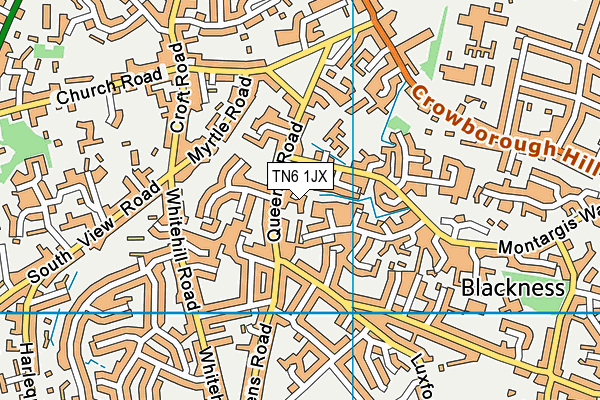 TN6 1JX map - OS VectorMap District (Ordnance Survey)