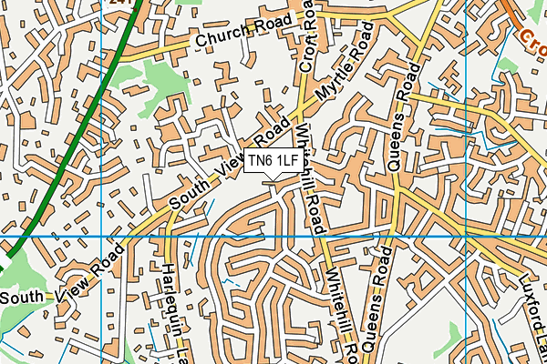 TN6 1LF map - OS VectorMap District (Ordnance Survey)