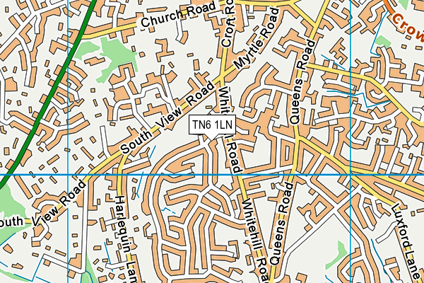 TN6 1LN map - OS VectorMap District (Ordnance Survey)