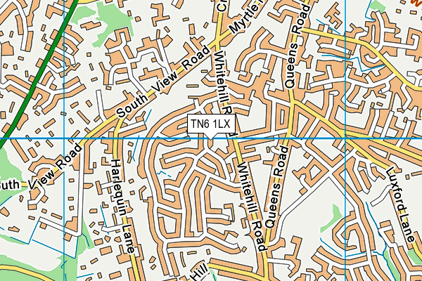 TN6 1LX map - OS VectorMap District (Ordnance Survey)