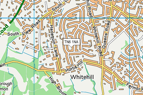 TN6 1NA map - OS VectorMap District (Ordnance Survey)