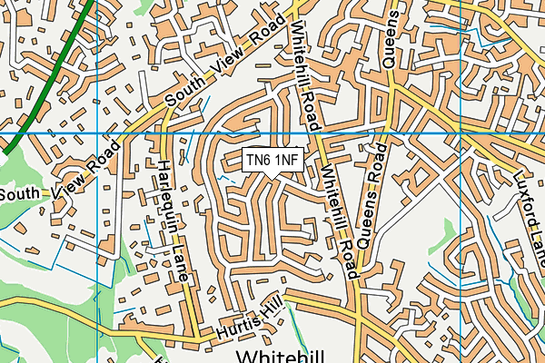 TN6 1NF map - OS VectorMap District (Ordnance Survey)