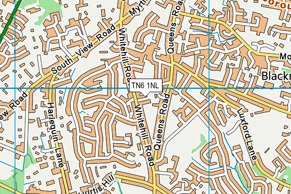 TN6 1NL map - OS VectorMap District (Ordnance Survey)