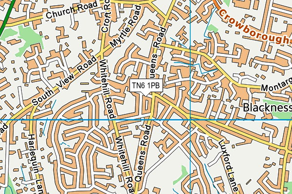 TN6 1PB map - OS VectorMap District (Ordnance Survey)