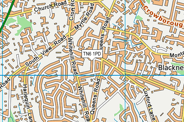 TN6 1PD map - OS VectorMap District (Ordnance Survey)