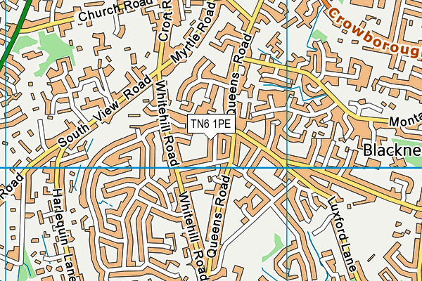 TN6 1PE map - OS VectorMap District (Ordnance Survey)