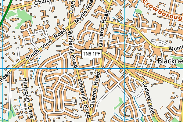 TN6 1PF map - OS VectorMap District (Ordnance Survey)