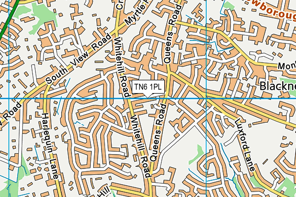 TN6 1PL map - OS VectorMap District (Ordnance Survey)