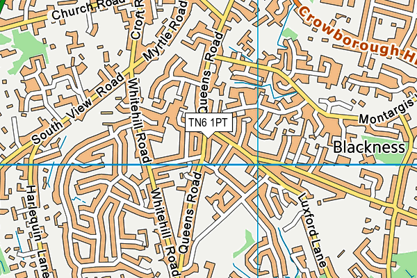 TN6 1PT map - OS VectorMap District (Ordnance Survey)