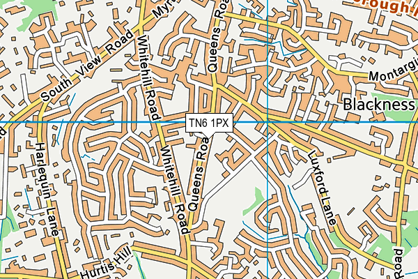 TN6 1PX map - OS VectorMap District (Ordnance Survey)