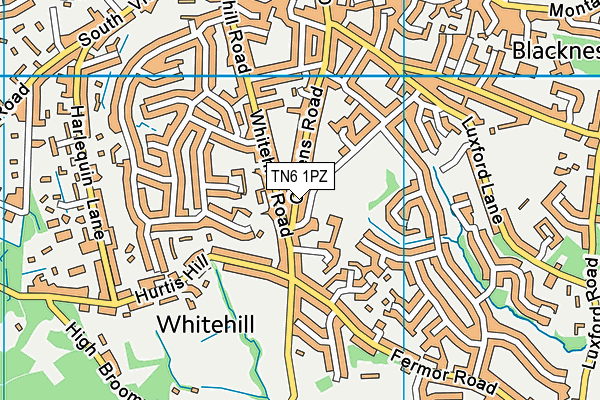 TN6 1PZ map - OS VectorMap District (Ordnance Survey)