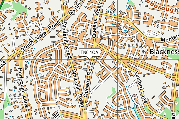 TN6 1QA map - OS VectorMap District (Ordnance Survey)