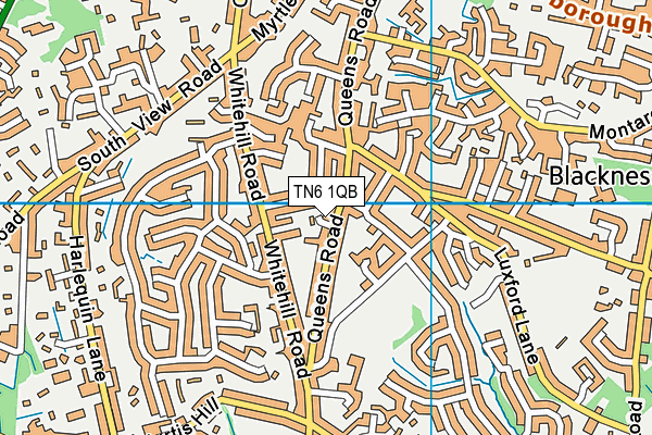 TN6 1QB map - OS VectorMap District (Ordnance Survey)