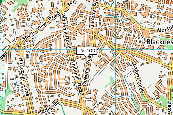 TN6 1QD map - OS VectorMap District (Ordnance Survey)